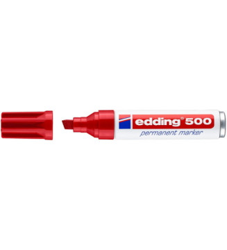 Marqueur Permanent 500 Corps Alu Rouge Pointe Biseautée 2-7 mm