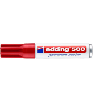 Marqueur Permanent 500 Corps Alu Rouge Pointe Biseautée 2-7 mm