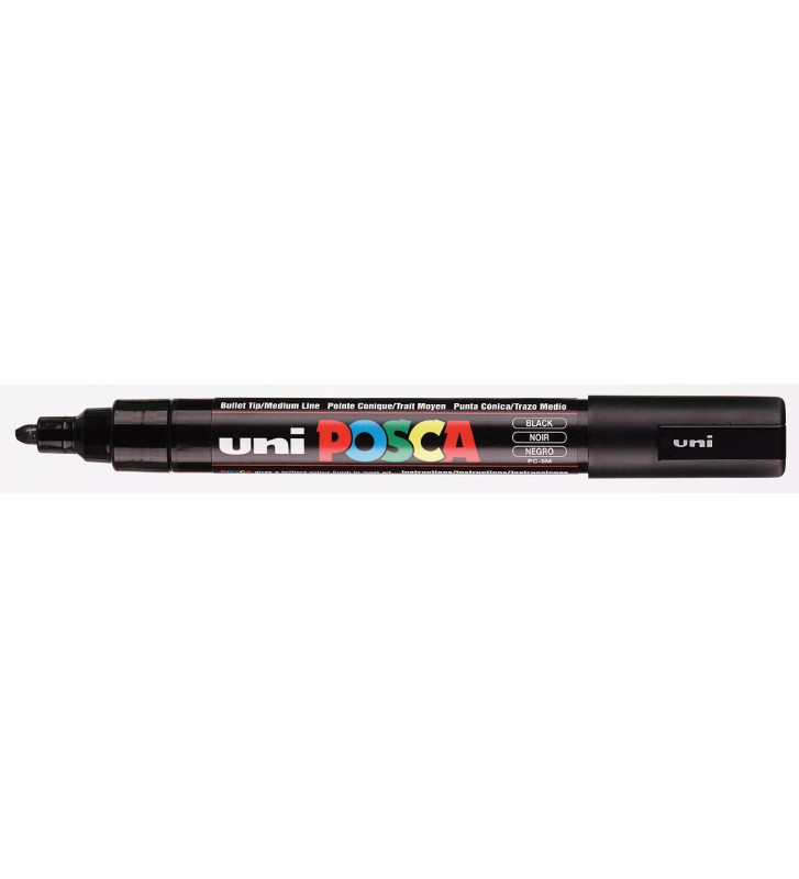 Marqueur pointe conique moyenne pc5m 1,8 - 2,5mm noir
