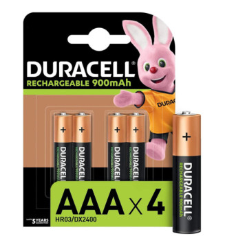 Blister de 4 Piles Rechargeables StayCharged Micro AAA 900 mAh