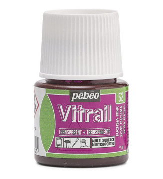 Flacon 45ml Peinture VITRAIL Rose fuchsia