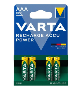 Blister de 4 Accu NiMH 800 mAh Micro AAA/HR03