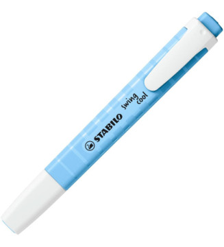 Blister 4 surligneurs STABILO swing cool Pastel - abricot+bleu+mauve+gris