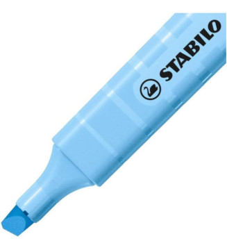 Blister 4 surligneurs STABILO swing cool Pastel - abricot+bleu+mauve+gris