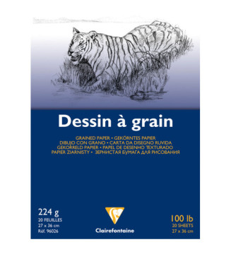 Bloc dessin grain fin 27x36 20 feuilles 224g