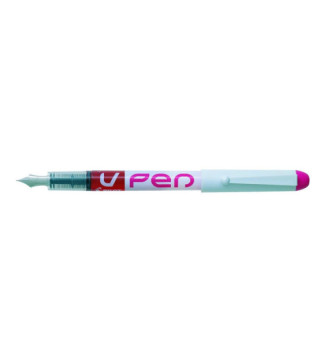 Stylo Plume Effaçable Jetable V-Pen Pointe Moyenne Rose