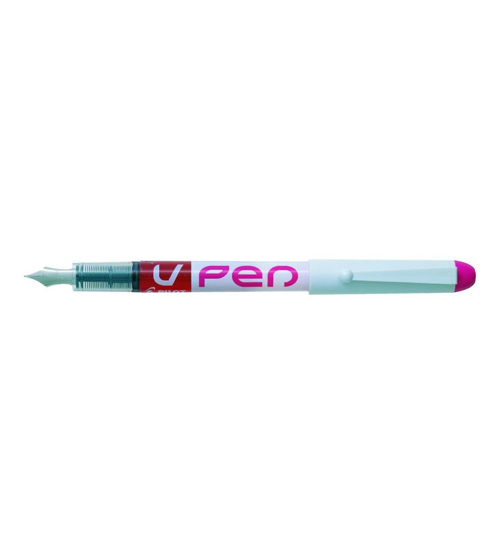 Stylo Plume Effaçable Jetable V-Pen Pointe Moyenne Rose