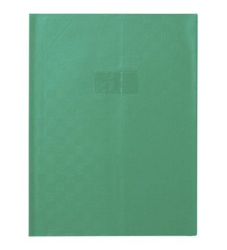 Protège-cahier Madras PVC 22/100e Avec Rabat Marque page 24x32 vert
