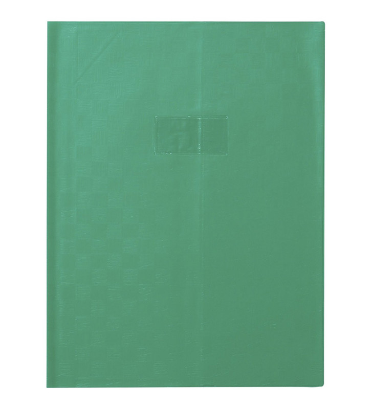 Protège-cahier Madras PVC 22/100e Avec Rabat Marque page 24x32 vert