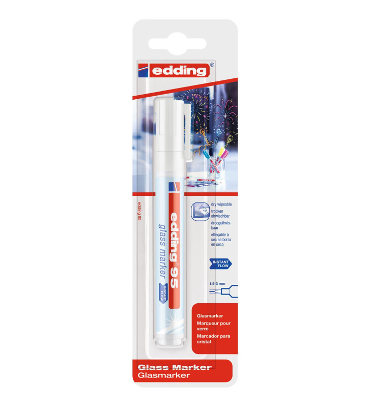 Marqueur pour verre 95 blister de 1 blanc 1,5-3 mm