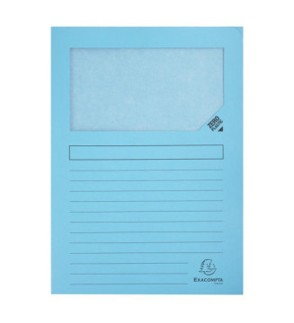Paquet de 10 chemises à fenêtre SUPER 160g/m2 - 22x31cm Couleurs assorties