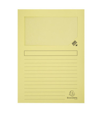 Paquet de 10 chemises à fenêtre SUPER 160g/m2 - 22x31cm Couleurs assorties