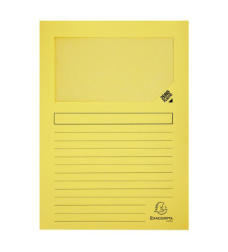 Paquet de 10 chemises à fenêtre SUPER 160g/m2 - 22x31cm Couleurs assorties