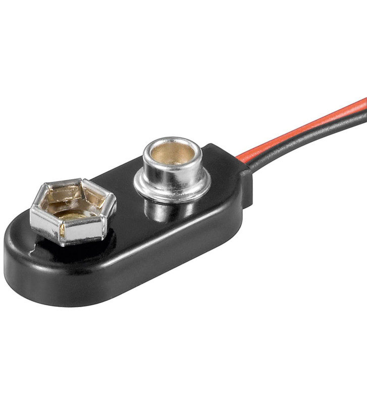1x 9 V Block Clip de Batterie extrémités de câbles desserrées, étanche