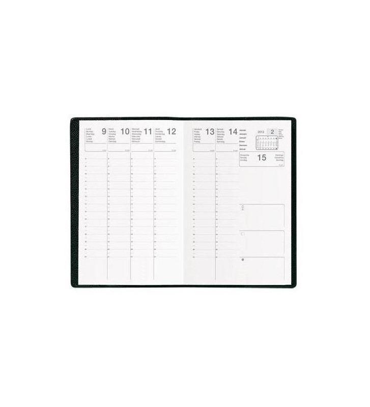 Agenda Semainier Olympe 16 x24 cm 1S / 2P Noir