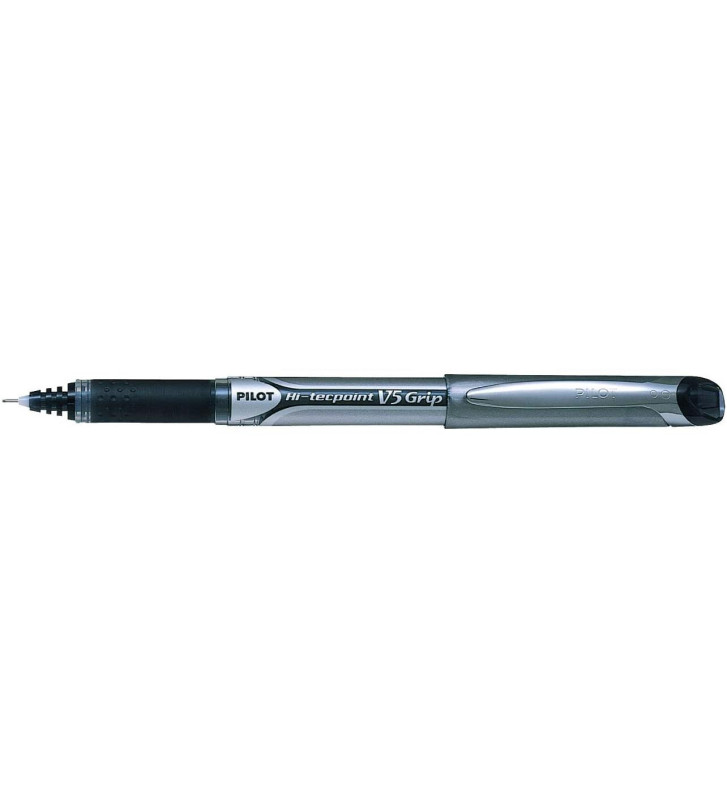 Stylo Roller Hi-Tecpoint V5 Grip Pointe Fine Noir