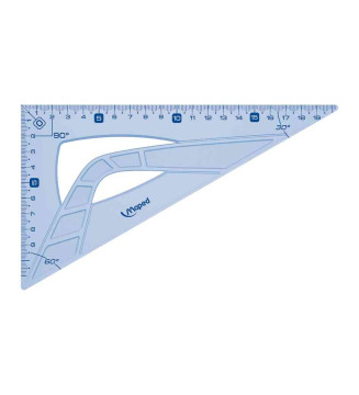 Equerre Geometric 60 degrés longueur 21 cm transparent