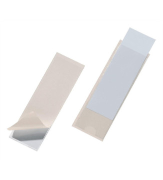Sachet de 10 Porte-étiquettes adhésifs Pocketfix 38 x 125 mm