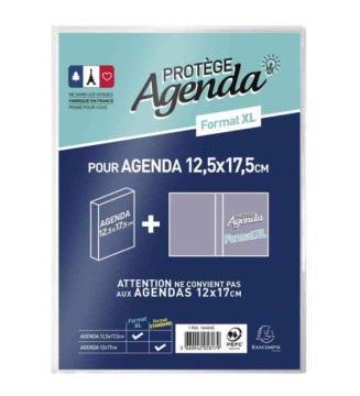 Protège-agenda XL 125x175mm PVC Transparent