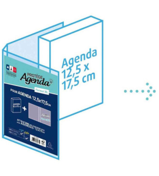Protège-agenda XL 125x175mm PVC Transparent