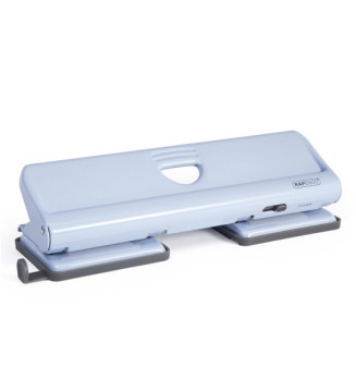 Perforateur en métal pour 20 feuilles 4 trous couleur bleu