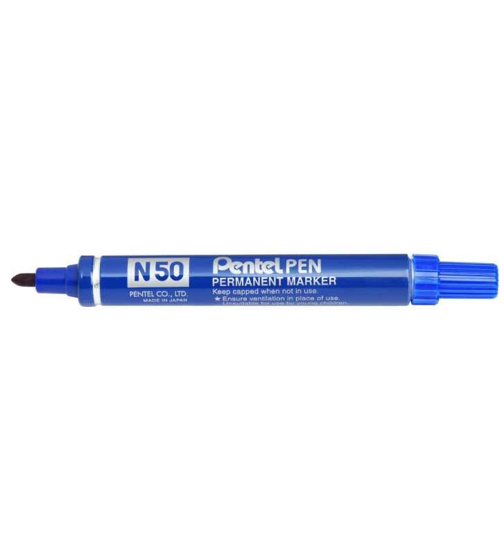 Marqueur Permanent N50 Corps Aluminium Pointe ogive 2 mm Bleu