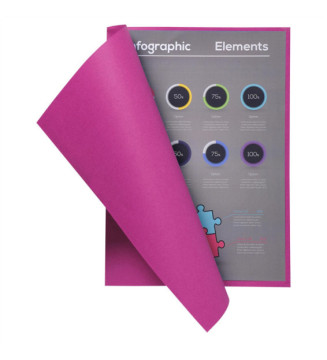 Paquet de 100 chemises FLASH 220 100% recyclé - 24x32cm Fuchsia