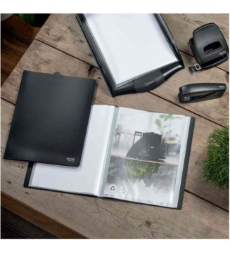 Protège-documents Recycle A4 PP 20 Pochettes Noir