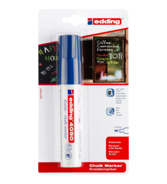 Marqueur craie liquide 4090 blister de 1 bleu 4-15 mm