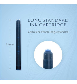 Etui de 8 cartouches longues encre bleu mystère