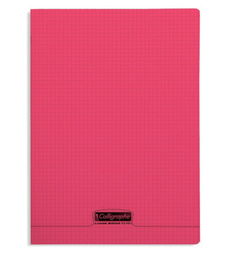 8000 POLYPRO, Cahier piqué rouge 21x29,7cm 96p Q.5x5 90g