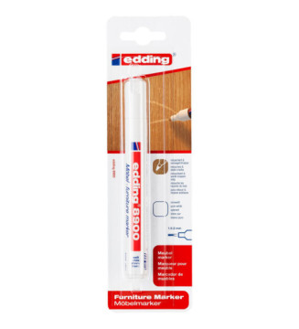 Marqueur pour meuble 8900 Blanc Pur Pointe Fine 1,5-2 mm
