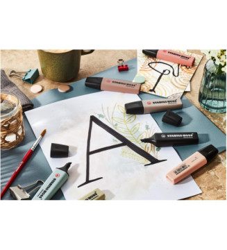 Etui de 8 surligneurs BOSS ORIGINAL NatureCOLORS dont 2 Noirs