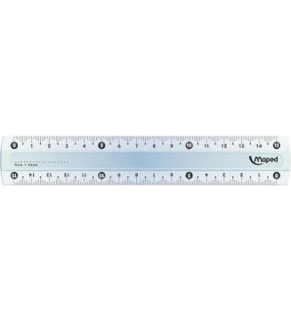 Règle plate Essentials Plastique 15 cm Transparente