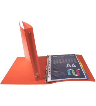 Classeur 4 anneaux 30 mm polypropylène Opaque A4 maxi Rouge