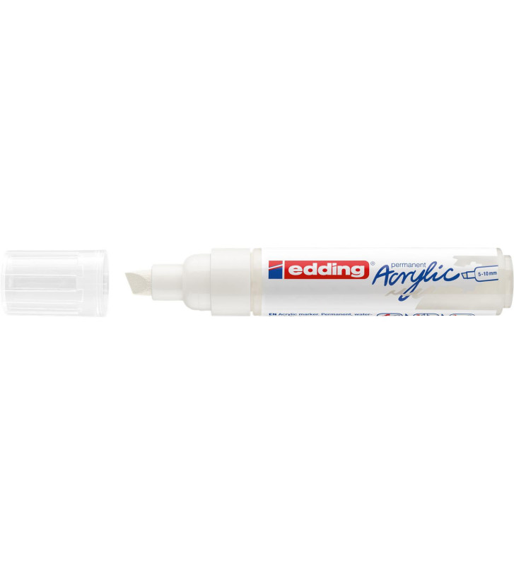 Marqueur acrylique large 5000 blanc trafic 5-10 mm