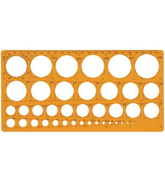 Trace-cercles 1-35 mm 39 cercles orange