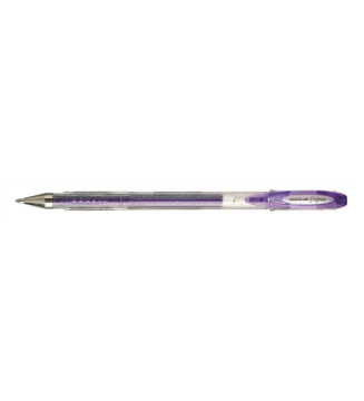 Roller encre gel Signo UM120SP pointe large 1mm Violet Pailleté