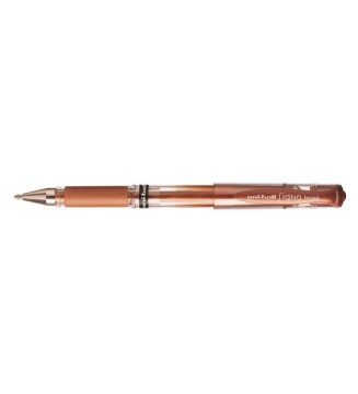 Roller encre gel Signo Broad UM153 grip pointe large 1mm bronze