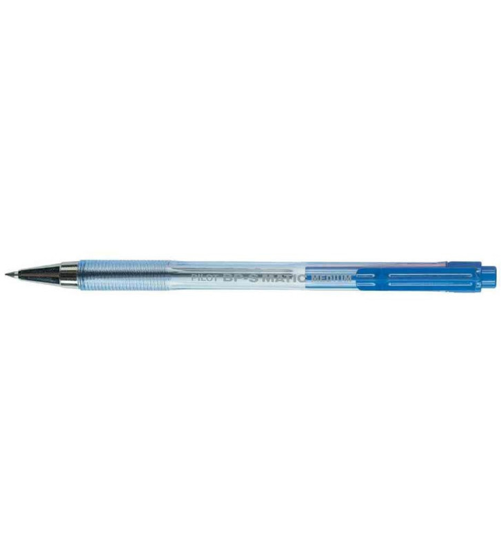 Stylo à bille rétractable BPS-Matic Pointe Fine Bleu