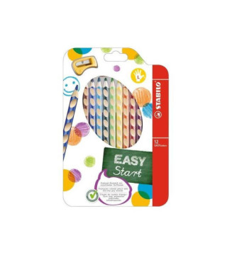 Etui de 12 Crayons de couleur EasyColors pour Gaucher