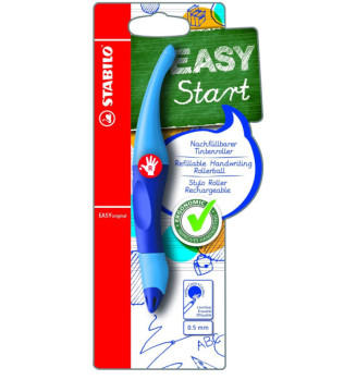 Roller Ergonomique EASYoriginal 0,5 mm Droitier bleu clair et bleu foncé