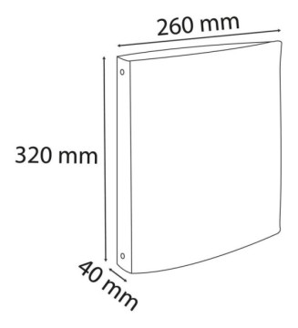 Classeur 4 anneaux 30 mm Couverture PP Dos de 40 mm Anis