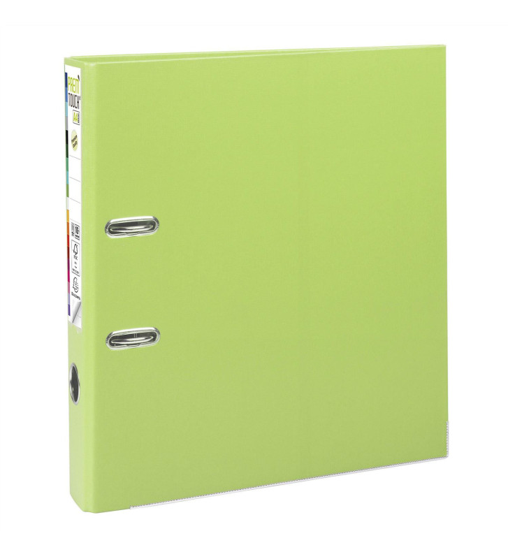 Classeur à levier Prem'Touch int/ext polypropylène - Dos 50mm - A4 maxi - Vert anis