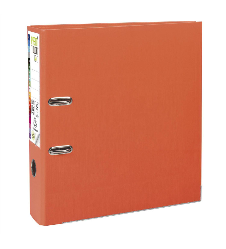 Classeur à levier Prem'Touch int et ext polypropylène Dos 80mm A4 maxi Orange
