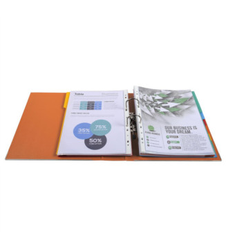 Classeur à levier Prem'Touch int et ext polypropylène Dos 80mm A4 maxi Orange