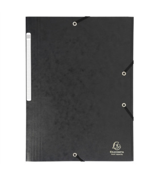 Chemise à élastiques Maxi capacity carte lustrée 425gm2 - A4 - Noir
