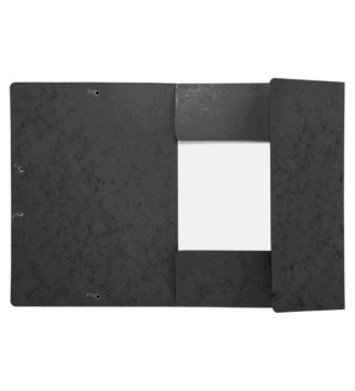 Chemise à élastiques Maxi capacity carte lustrée 425gm2 - A4 - Noir