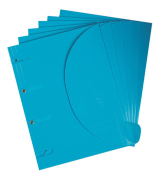 Chemise de classement perforées Smartfolder - pelliculé brillante - A4 - bleu