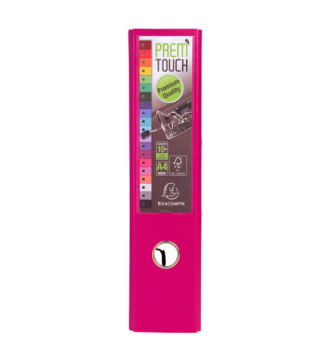 Classeur à levier Prem'Touch dos 80mm A4 framboise